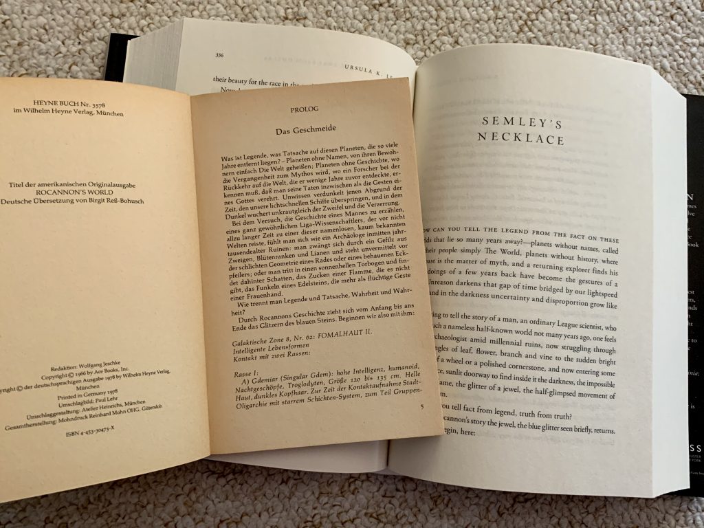"Rocannons Welt" und seine Vor-Geschichte "Semley's Necklace"